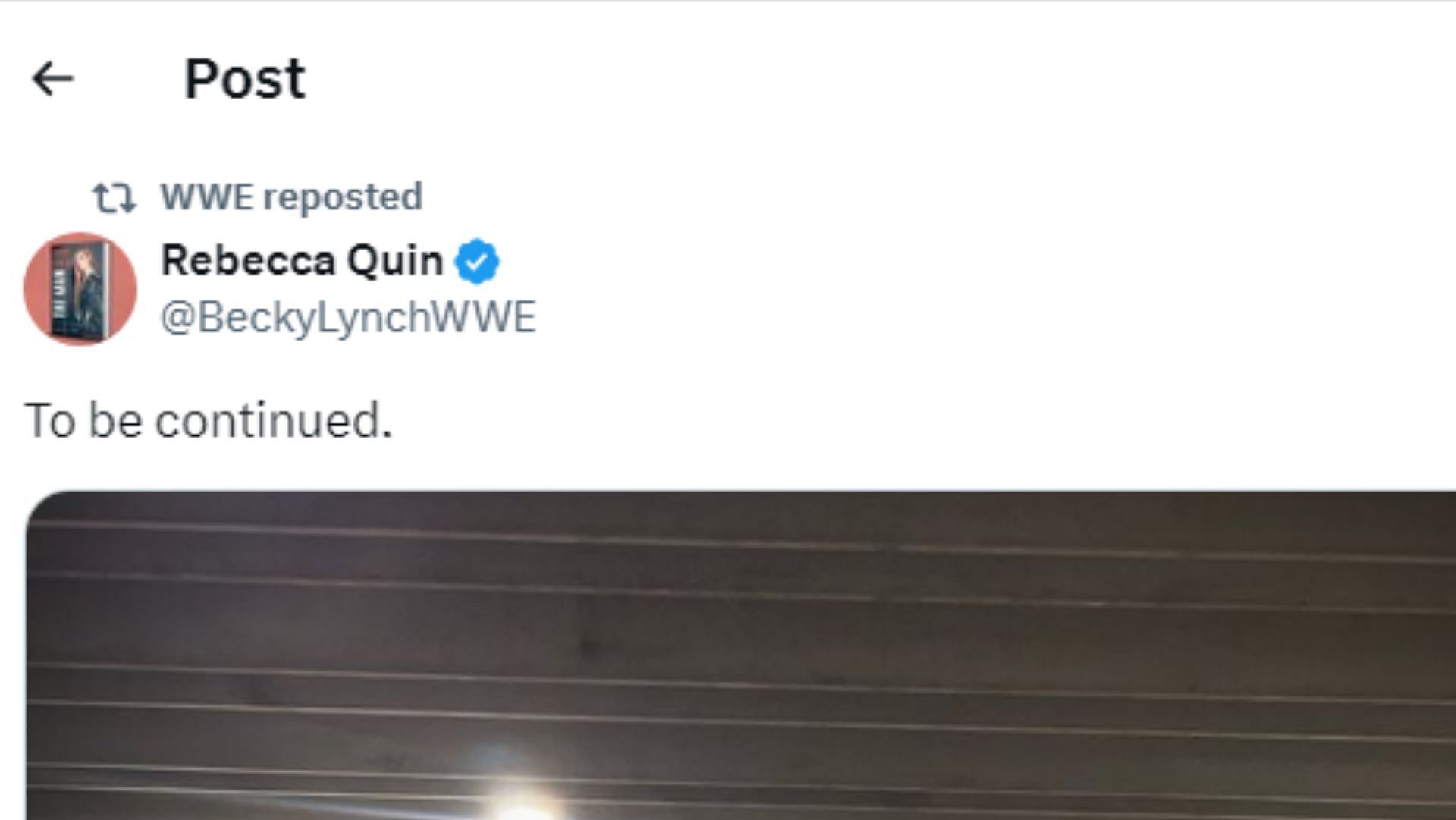 WWE retweeted Becky Lynch's tweet.